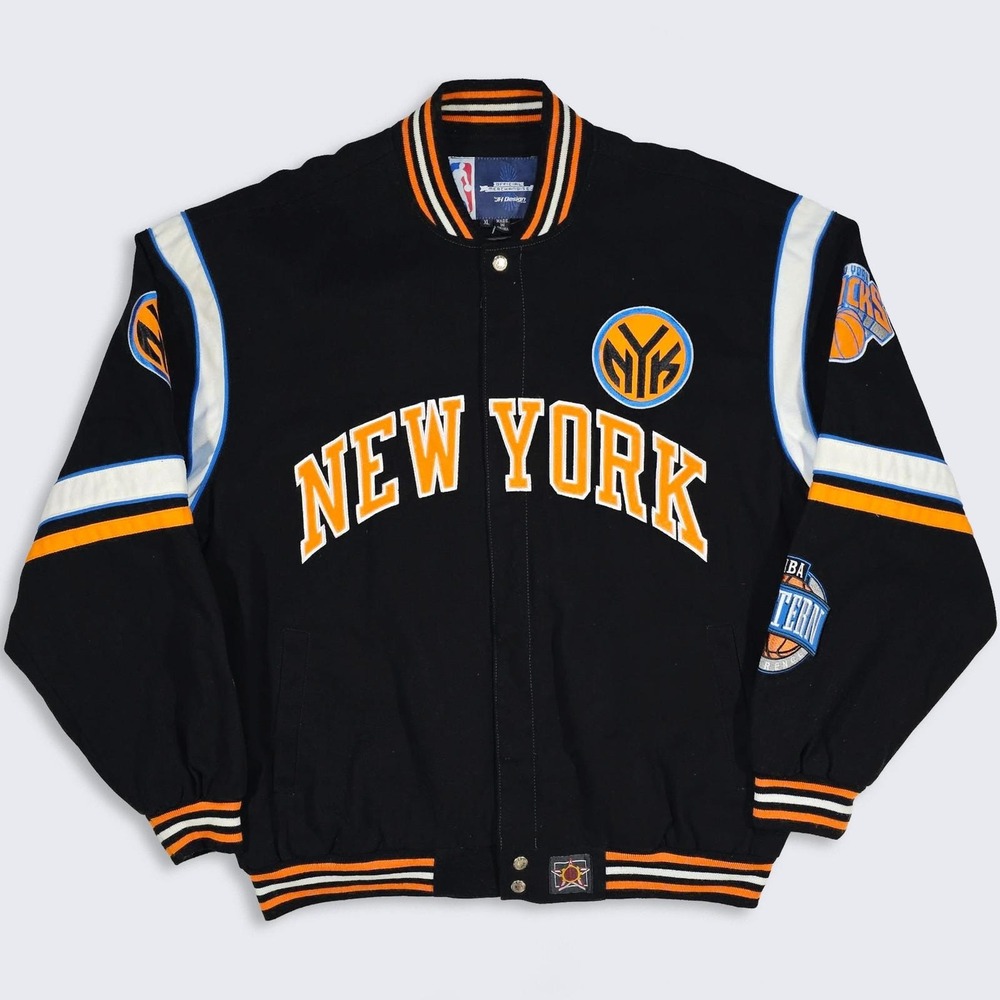 New York Knicks Vintage Y2K Jeff Hamilton Bomber Varsity Jacket